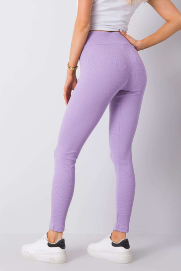 Fialové žebrované legíny Sanja