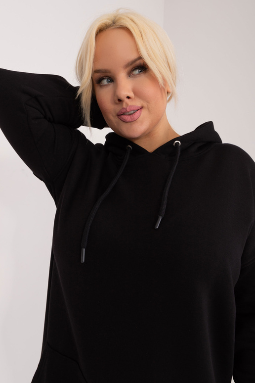 Černá mikina Luna s kapucí