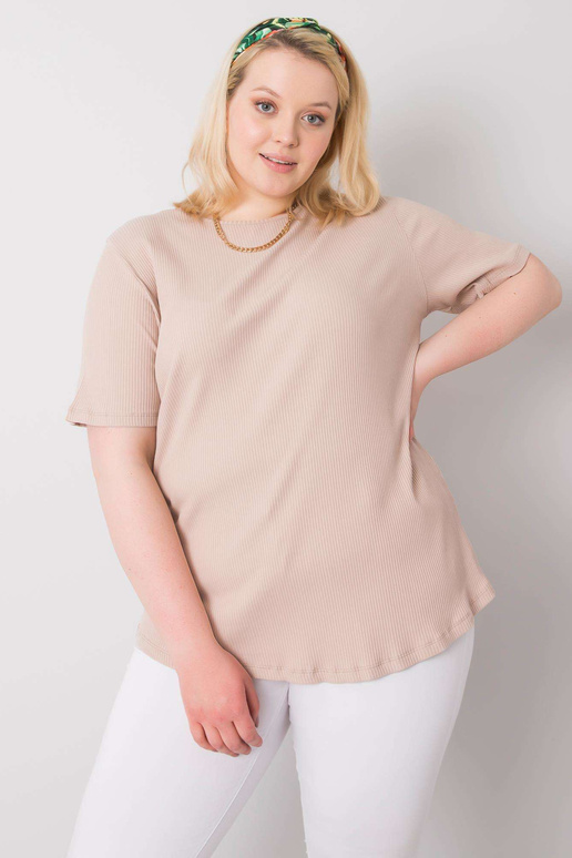 Béžová halenka větší velikosti Stella