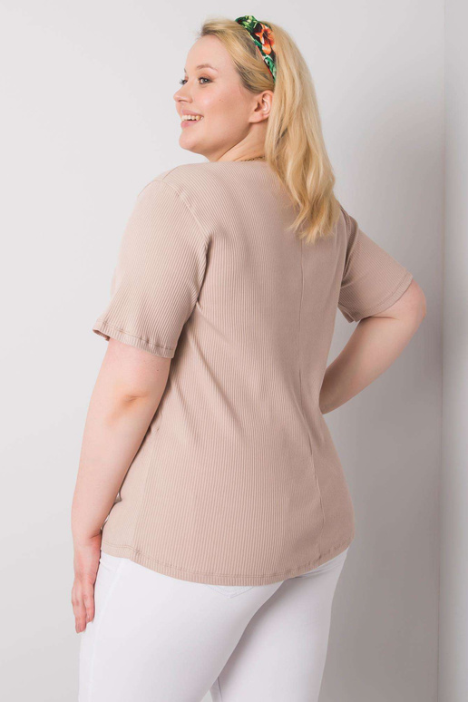 Béžová halenka větší velikosti Stella