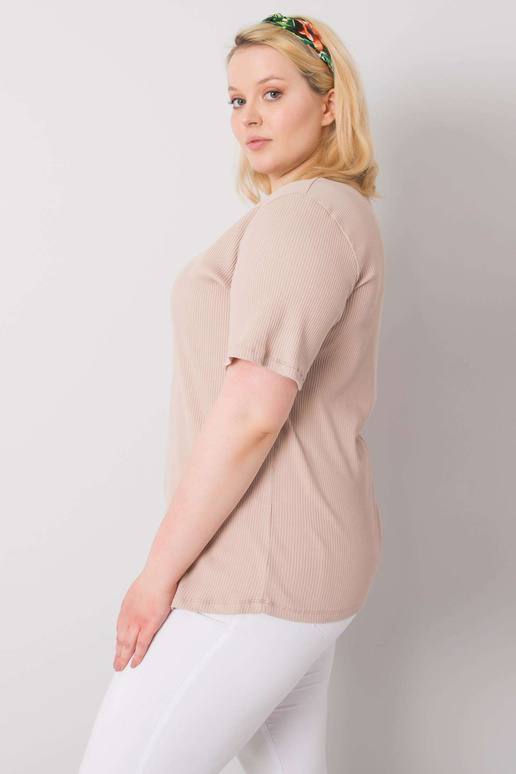 Béžová halenka větší velikosti Stella