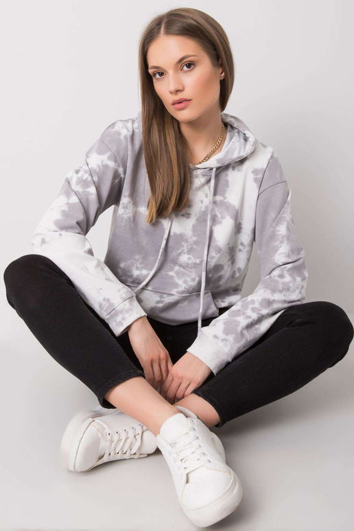 Šedá kravatová mikina Stephanie RUE...