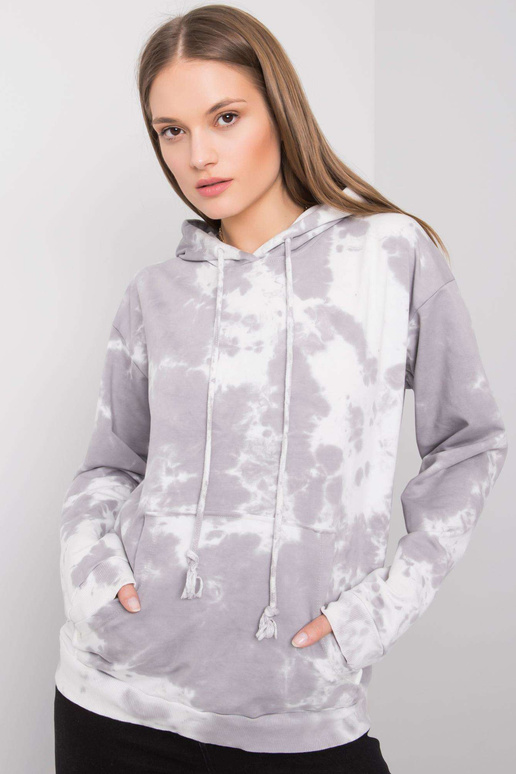 Šedá kravatová mikina Stephanie RUE...