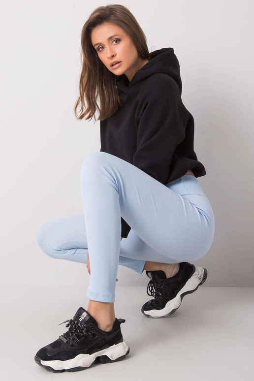 Světle modré žebrované legíny Sanja