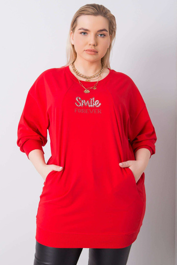 Červená nadměrná halenka s...