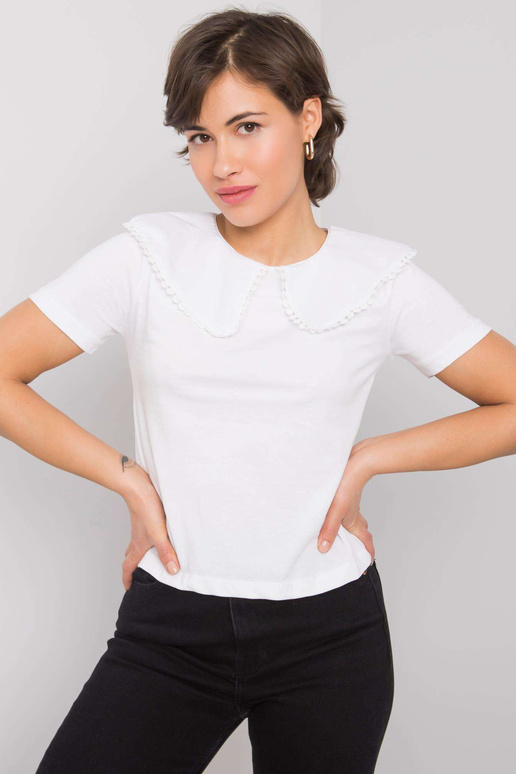 Bílá halenka s límečkem Kaysie RUE PARIS Bílá halenka s límečkem Kaysie RUE PARIS