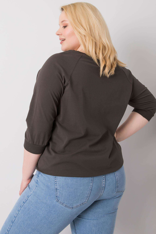 Tmavá khaki halenka s nápisem Rosie