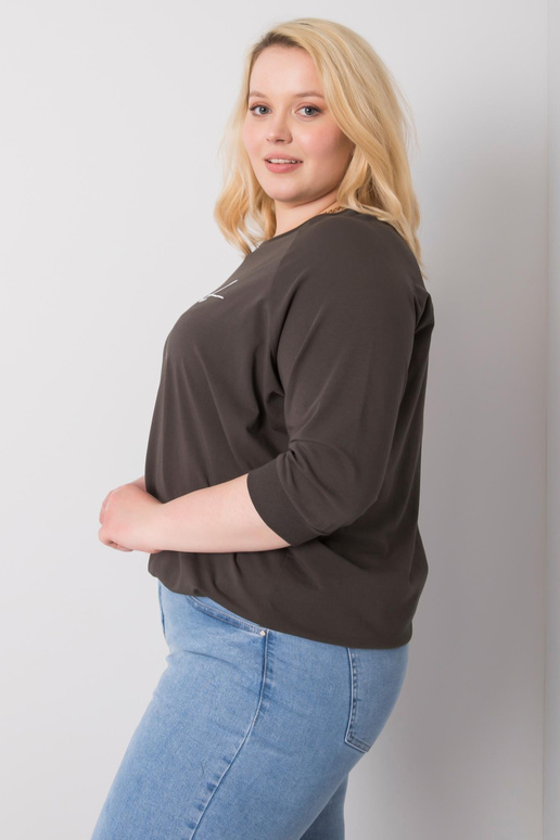 Tmavá khaki halenka s nápisem Rosie