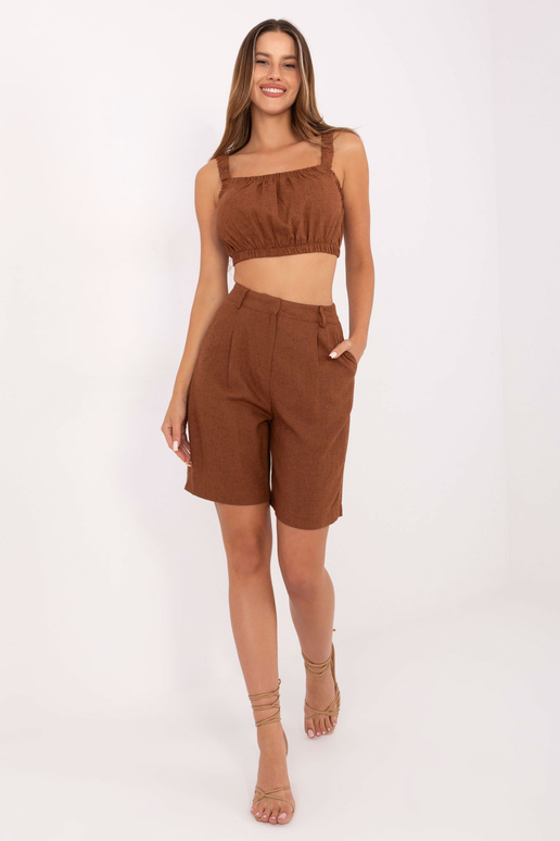 Hnědý ležérní komplet Suzzy RUE PARIS