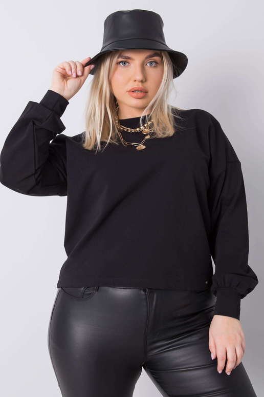 Černá mikina větší velikosti Florentia