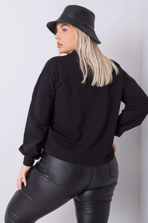 Černá mikina větší velikosti Florentia