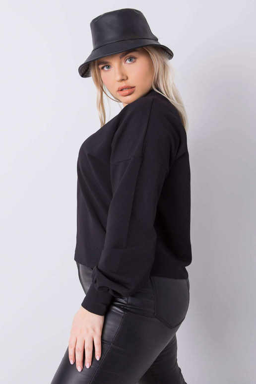 Černá mikina větší velikosti Florentia