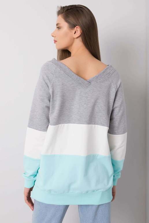 Šedo-mint mikina Lotta RUE PARIS