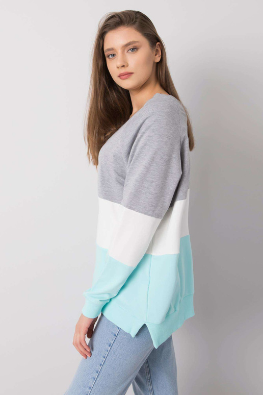 Šedo-mint mikina Lotta RUE PARIS