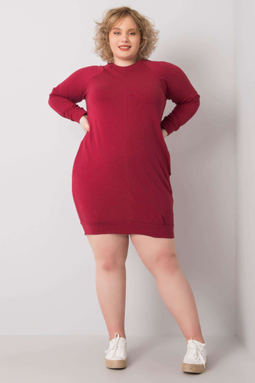 Vínové šaty větší velikosti...