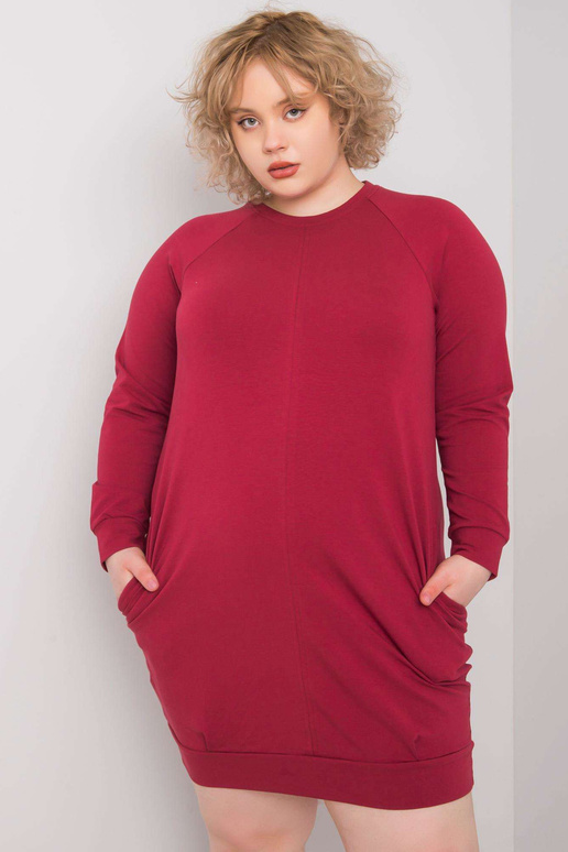 Vínové šaty větší velikosti Ariadne