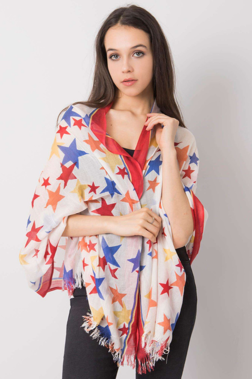 Červený šátek s potiskem hvězd