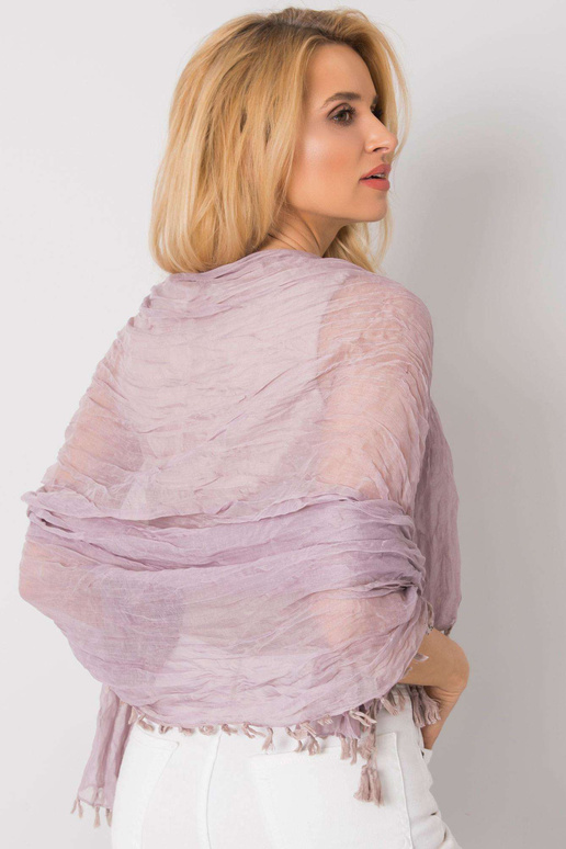 Světle fialový šátek s třásněmi