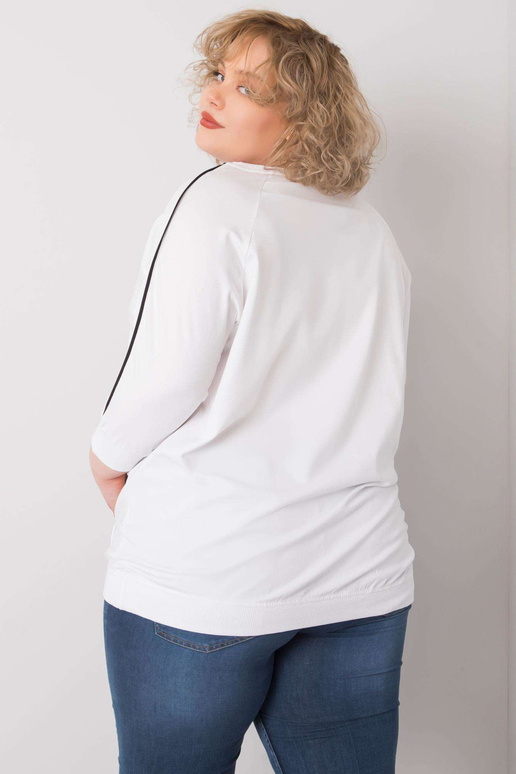 Bílá nadměrná halenka s kapsou Meg