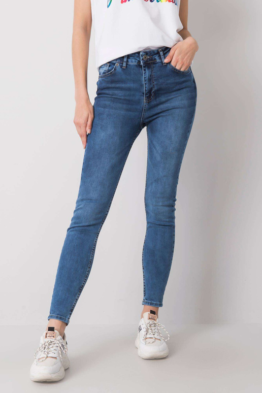 Modré vypasované džíny Alis RUE PARIS