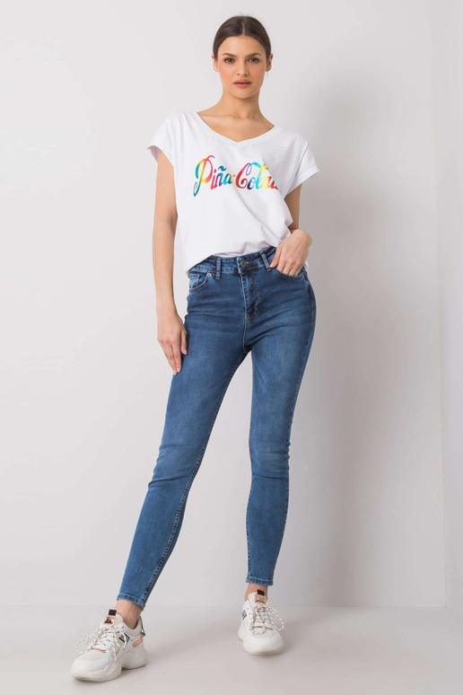 Modré vypasované džíny Alis RUE PARIS