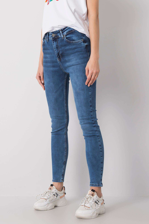 Modré vypasované džíny Alis RUE PARIS