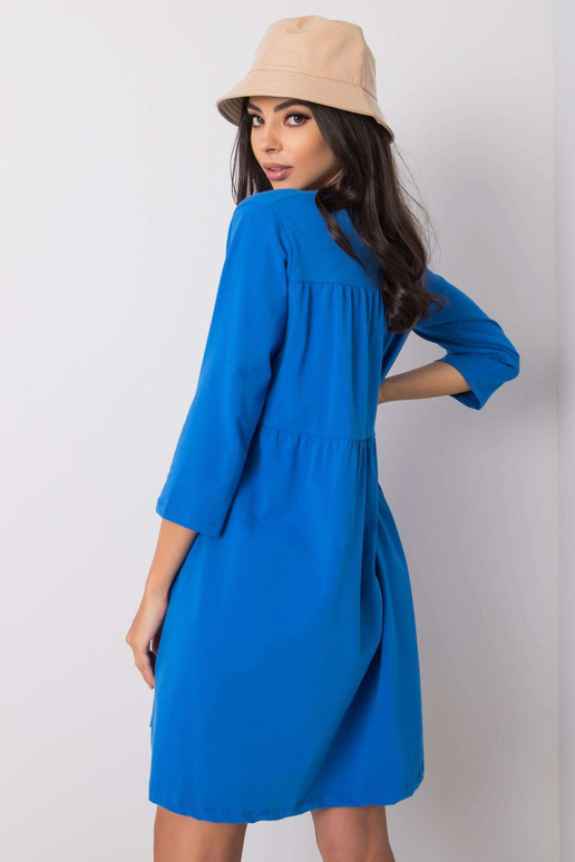 Tmavě modré šaty Dalenne s kulatým...