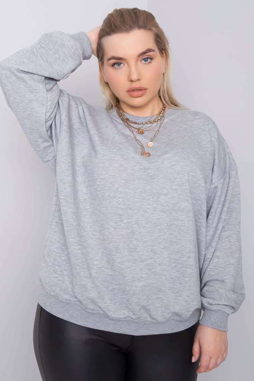Šedá mikina plus size Mischa