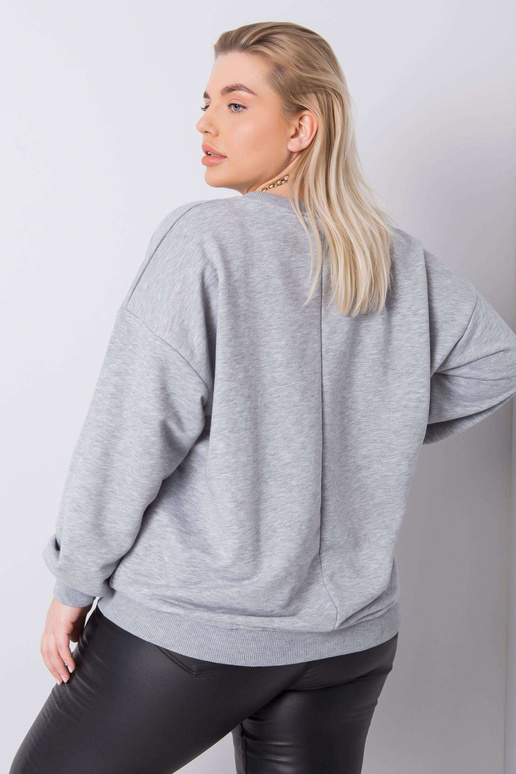 Šedá mikina plus size Mischa