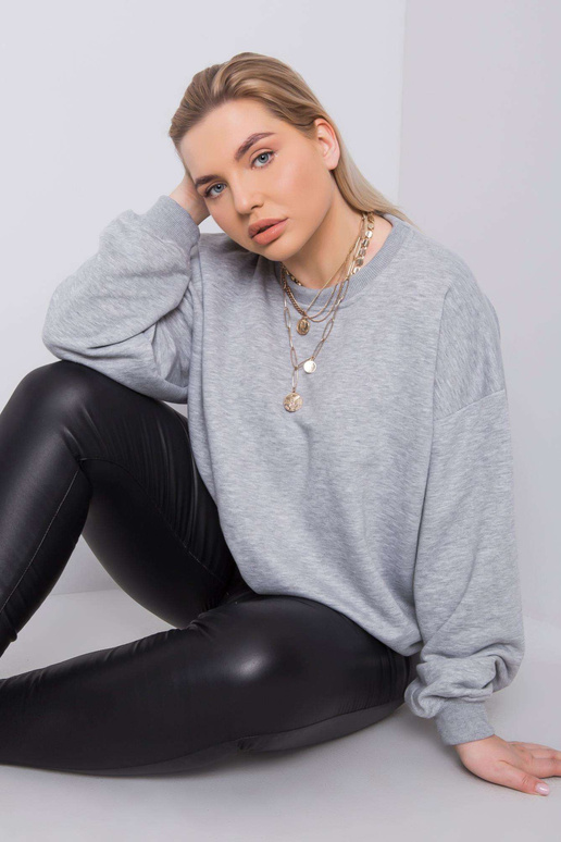 Šedá mikina plus size Mischa