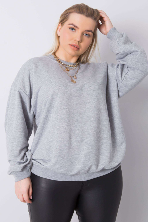 Šedá mikina plus size Mischa