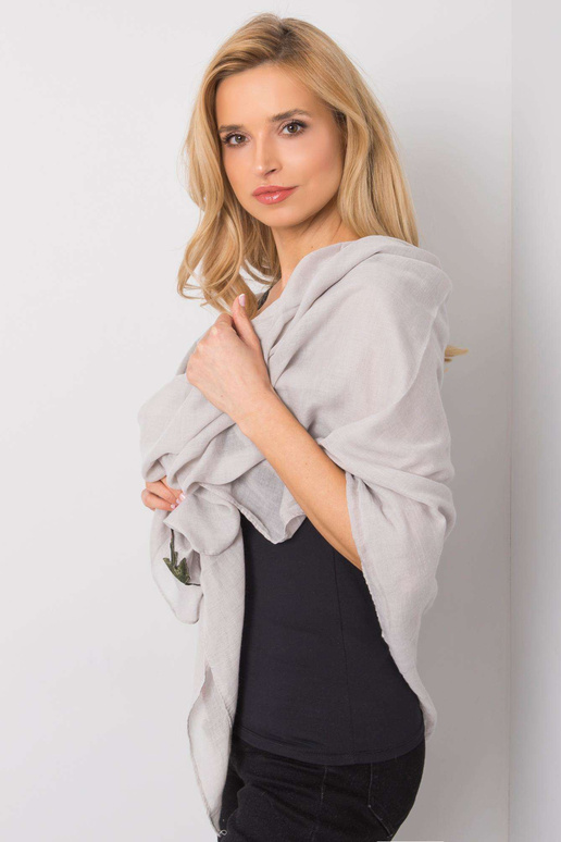 Šedý pléd s květinovými pruhy