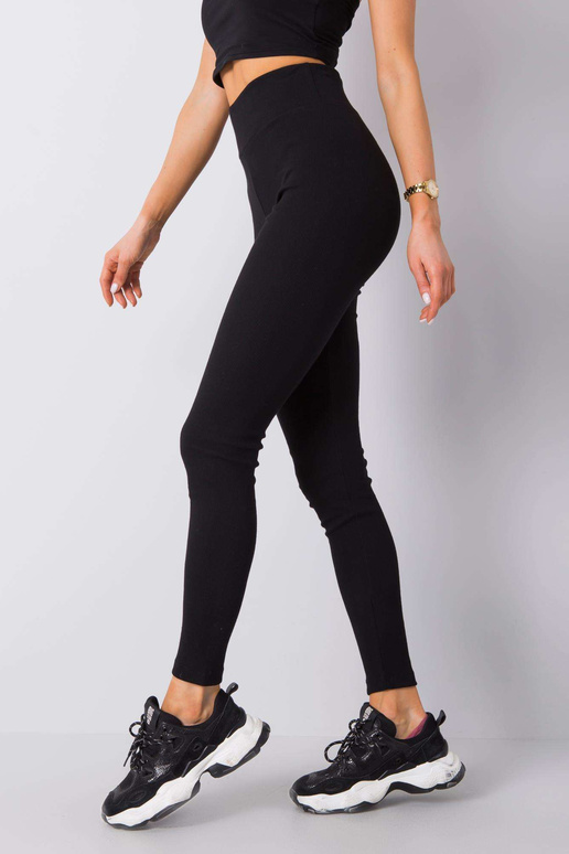 Černé žebrované legíny Sanja