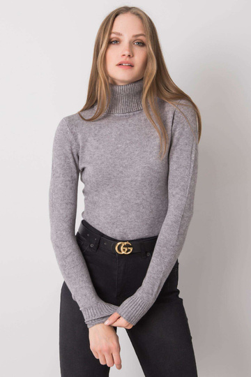 Šedý svetr Polly s rolákem 2