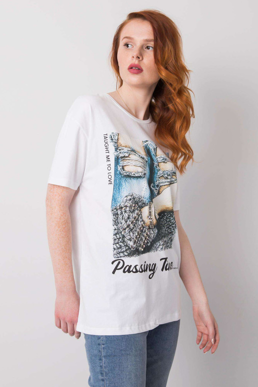 Bílé dámské tričko s nášivkou Blanche Bílé dámské tričko s nášivkou Blanche