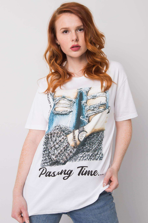 Bílé dámské tričko s nášivkou Blanche Bílé dámské tričko s nášivkou Blanche