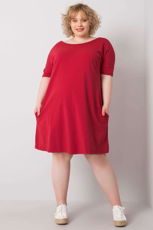 Vínové šaty Bellamy Plus Size