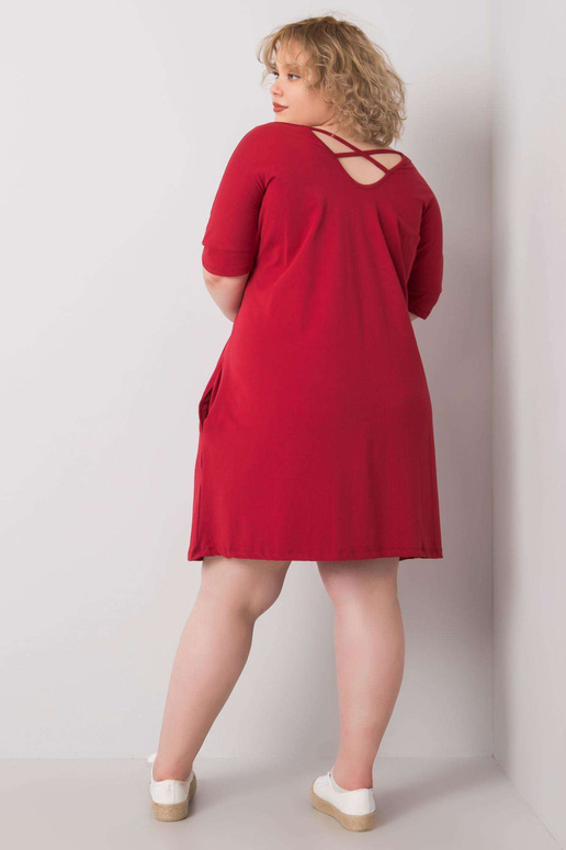 Vínové šaty Bellamy Plus Size