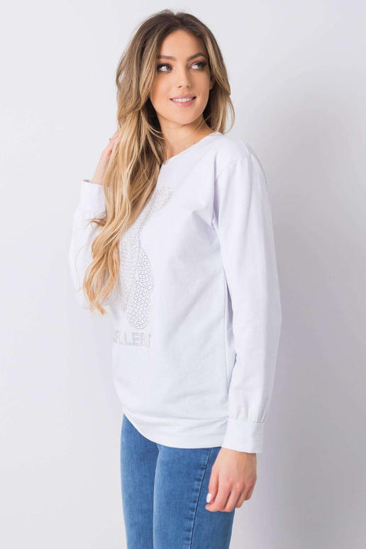 Bílá mikina s nášivkou Darla