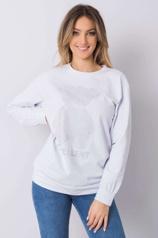Bílá mikina s nášivkou Darla