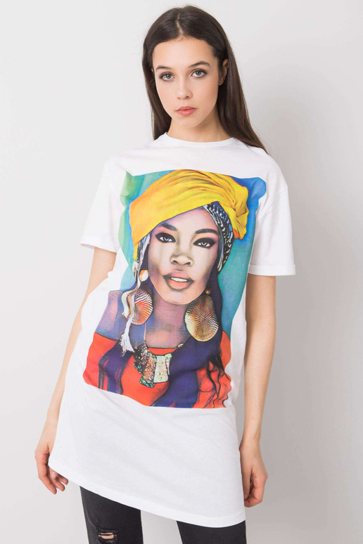 Bílá tunika s potiskem Dorothea SUBLEVEL