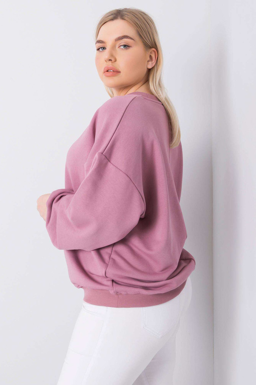 Špinavě růžová mikina plus size Mischa