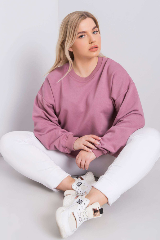 Špinavě růžová mikina plus size Mischa