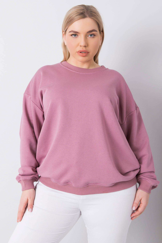 Špinavě růžová mikina plus size Mischa