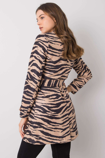 Béžově černý dámský kabát...