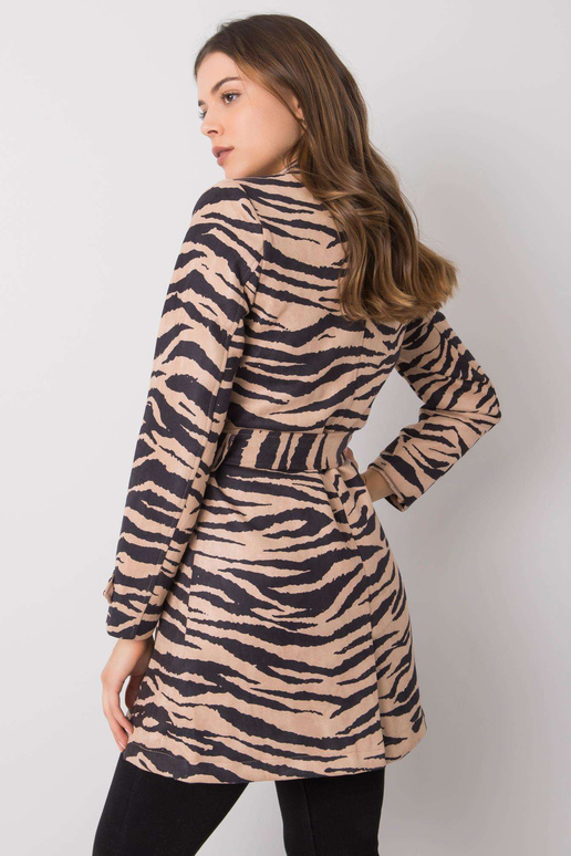 Béžově černý dámský kabát Missouri