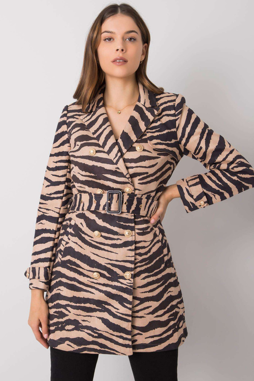 Béžově černý dámský kabát Missouri