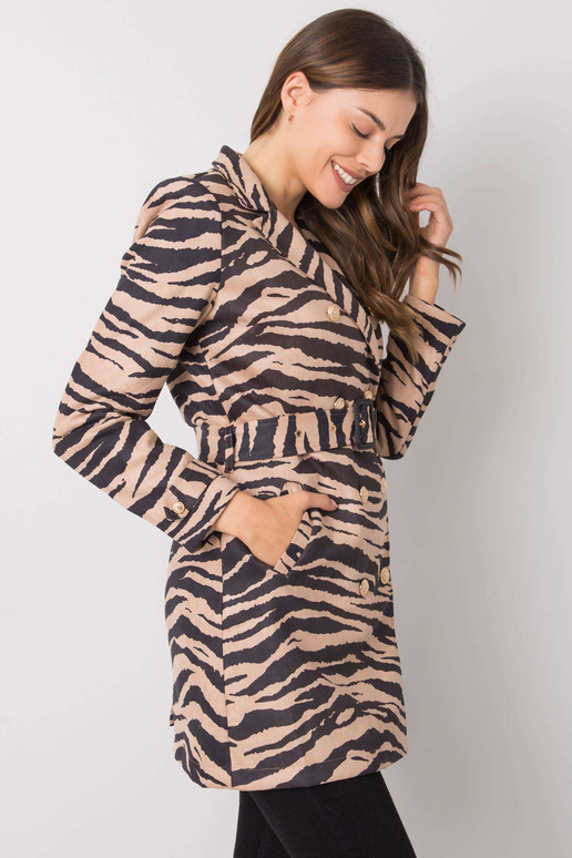 Béžově černý dámský kabát Missouri