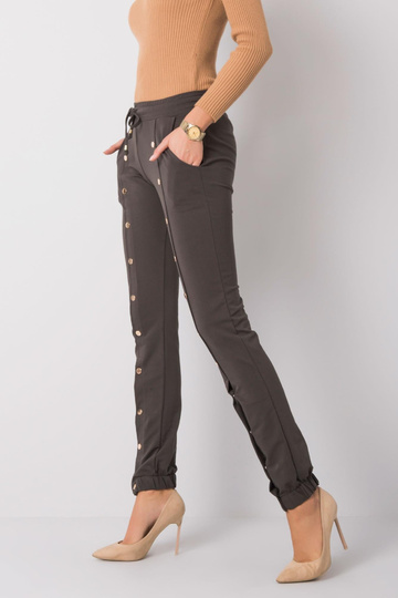 Tmavé khaki kalhoty Limma