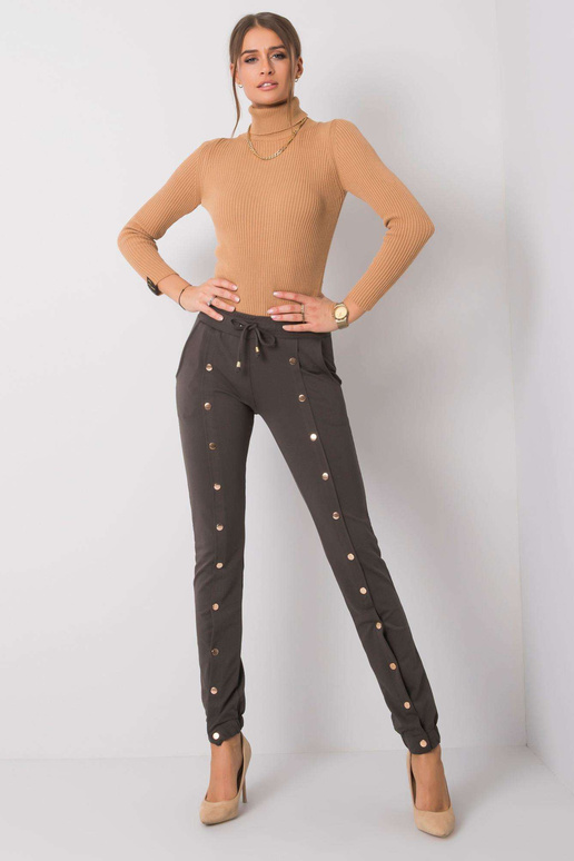 Tmavé khaki kalhoty Limma